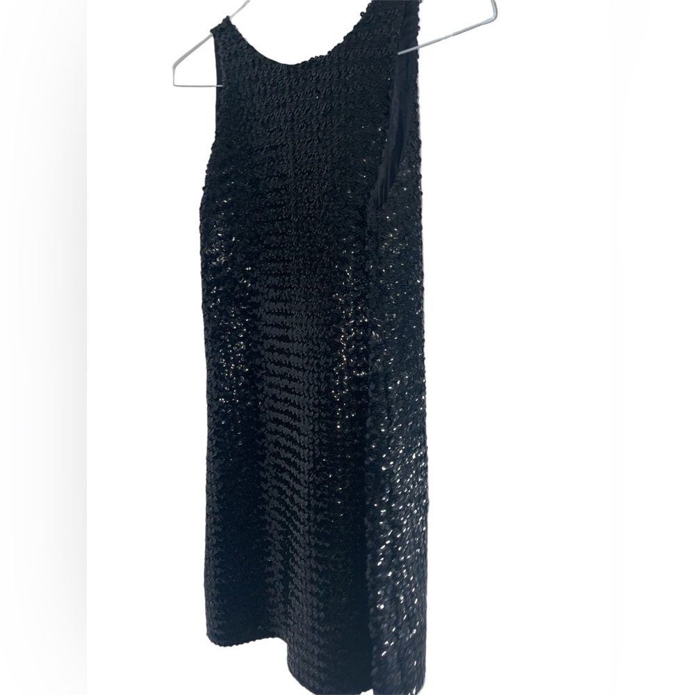 Custom black sequin dress- Size 10/12- EUC